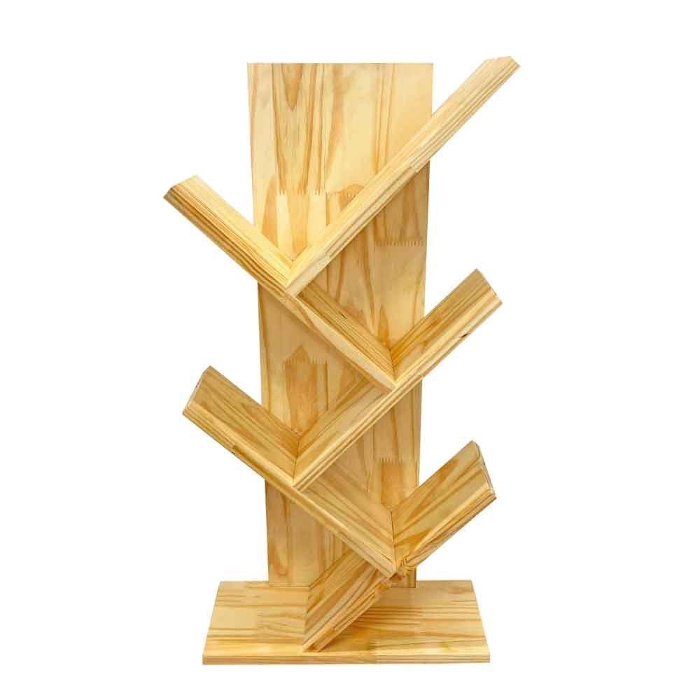 Estante Tree Baixa sem Porta 3 Prateleiras Madeira de Pinus 43CM Amadeirado Artfactory Design 43CM