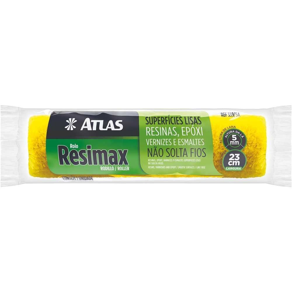 Rolo de Pintura 339-5A com Fio Contínuo para Resinas Epóxi e Vernizes Lã Sintética Atlas 23CM