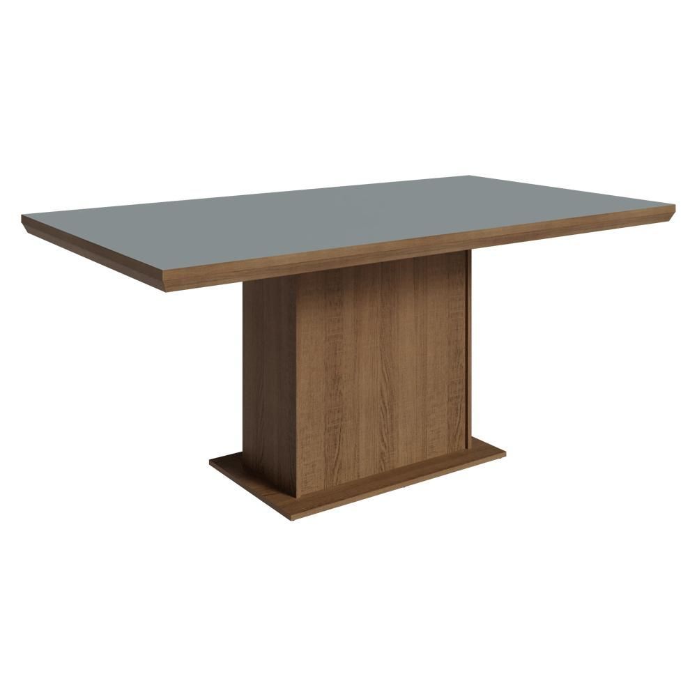 Mesa de Jantar 5275 6 Lugares Retangular MDF 160CM Rustic e Cinza Madesa