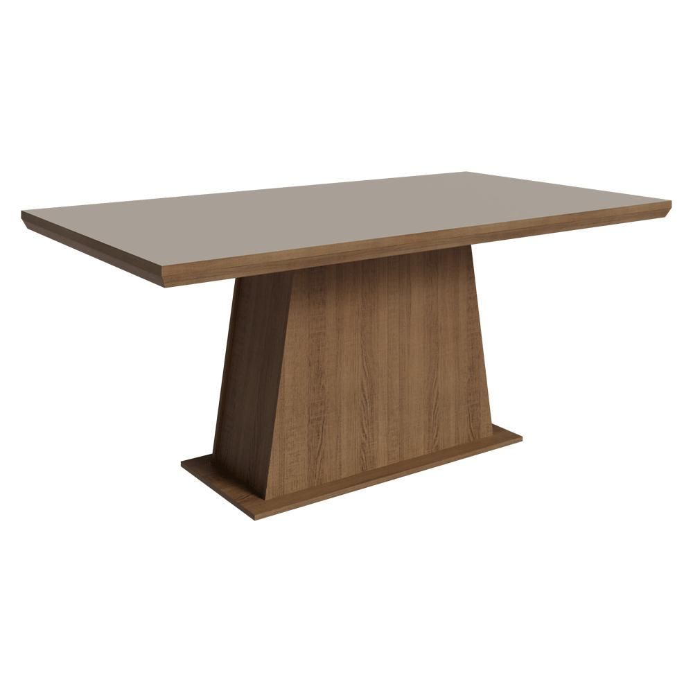 Mesa de Jantar 5364 6 Lugares Retangular Tampo MDF Rustic Crema 160CM Madesa