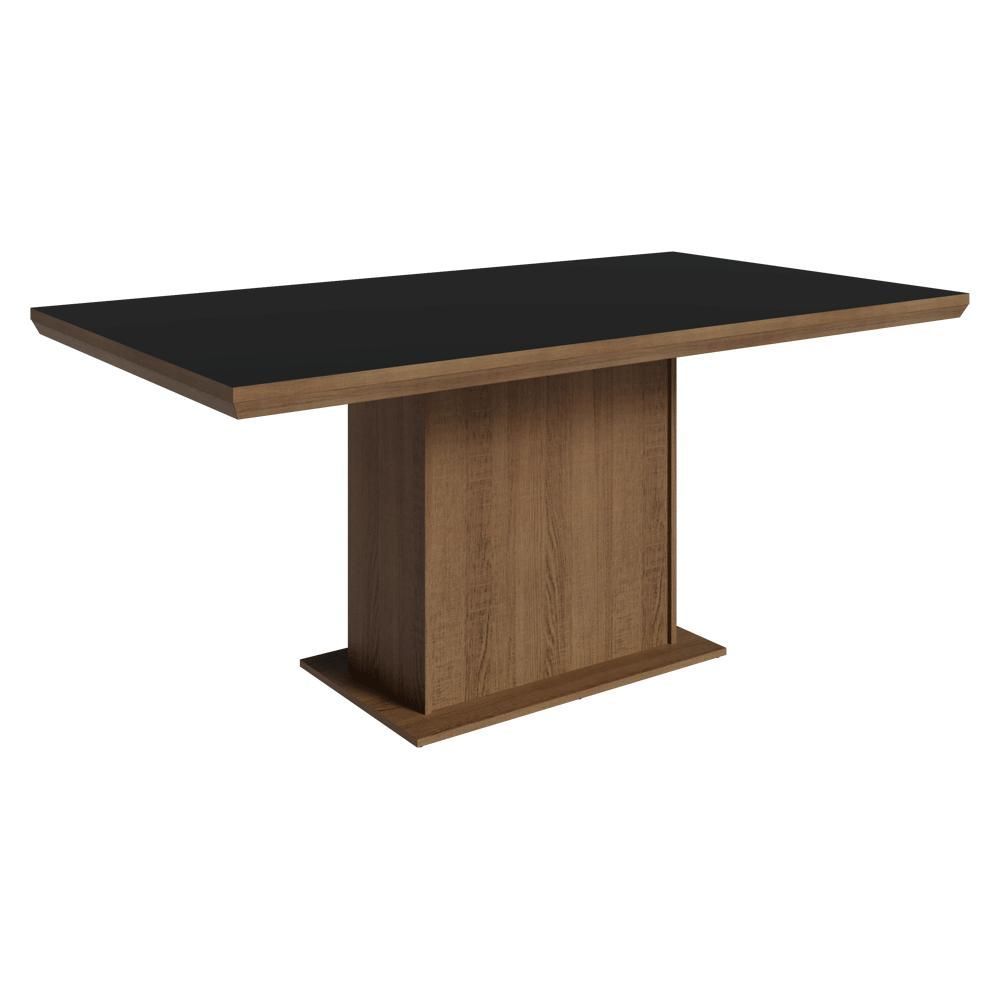 Mesa de Jantar 5275 6 Lugares Retangular MDP 160CM Rustic-Preto Madesa