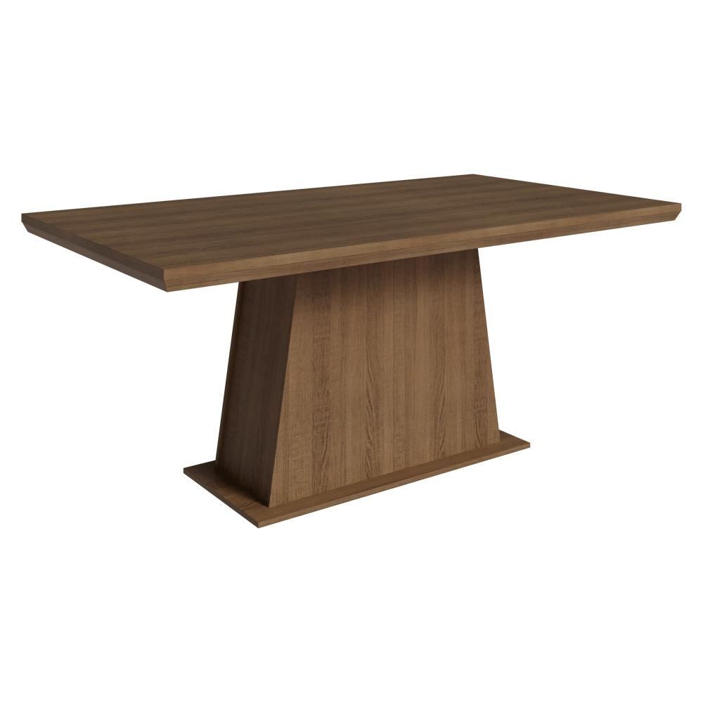 Mesa de Jantar 5364 6 Lugares Retangular MDF 160CM Marrom Rustic Madesa
