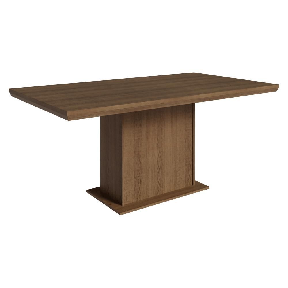 Mesa de Jantar 5275 6 Lugares Retangular Tampo MDF Rustic Marrom Madesa 160CM