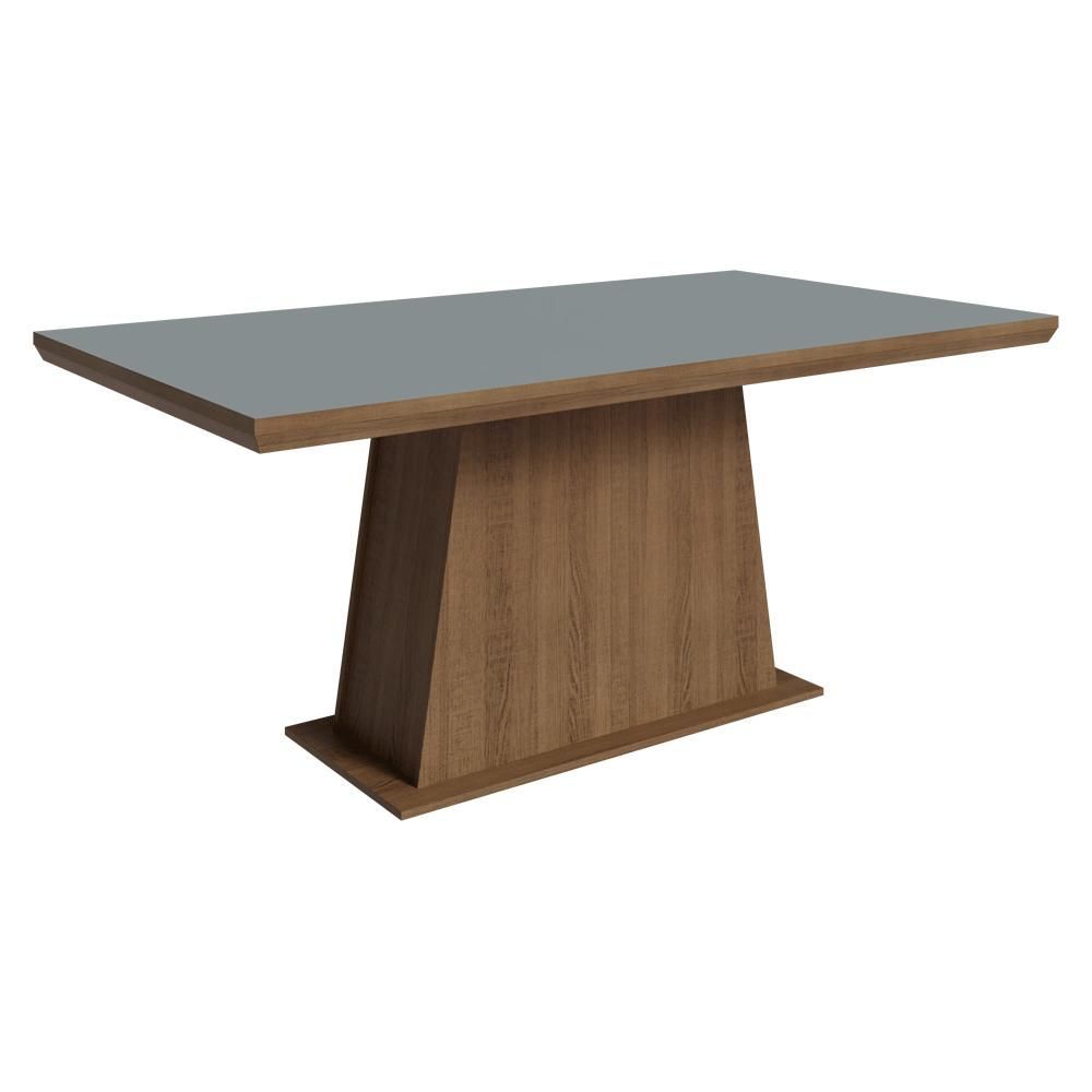 Mesa de Jantar 5364J12MO 6 Lugares Retangular Tampo MDF Rustic e Cinza 160CM Madesa