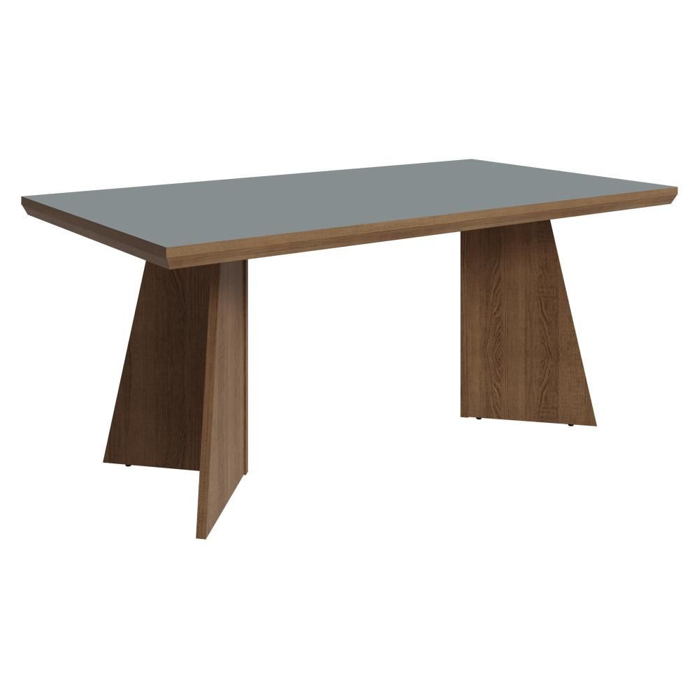 Mesa de Jantar 5389J13MO 6 Lugares Retangular MDP Rustic e Cinza Madesa 160CM