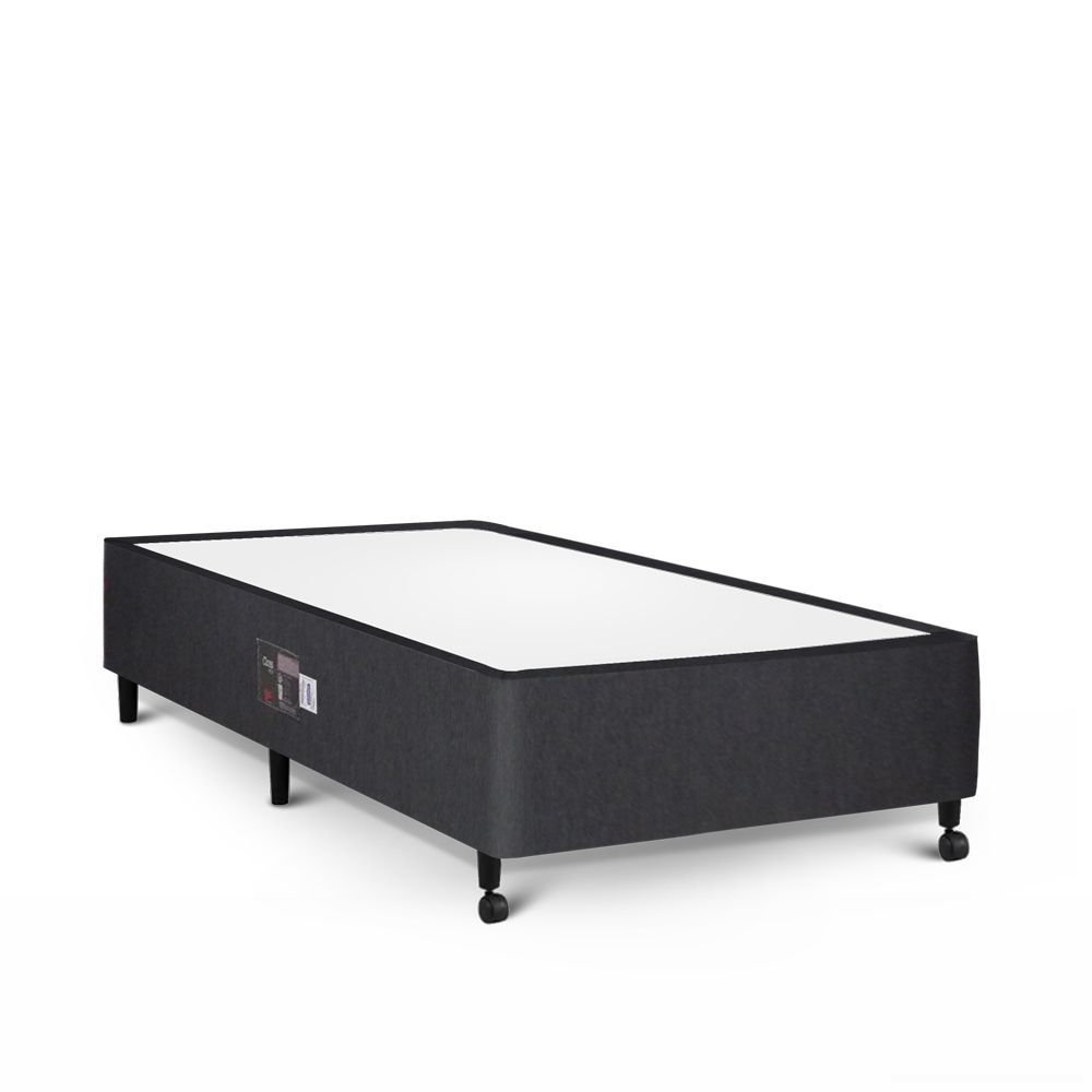 Cama Box Solteiro Castor Class Híbrido Tecido Matelassado Suede Bege Colchões Castor 79CM