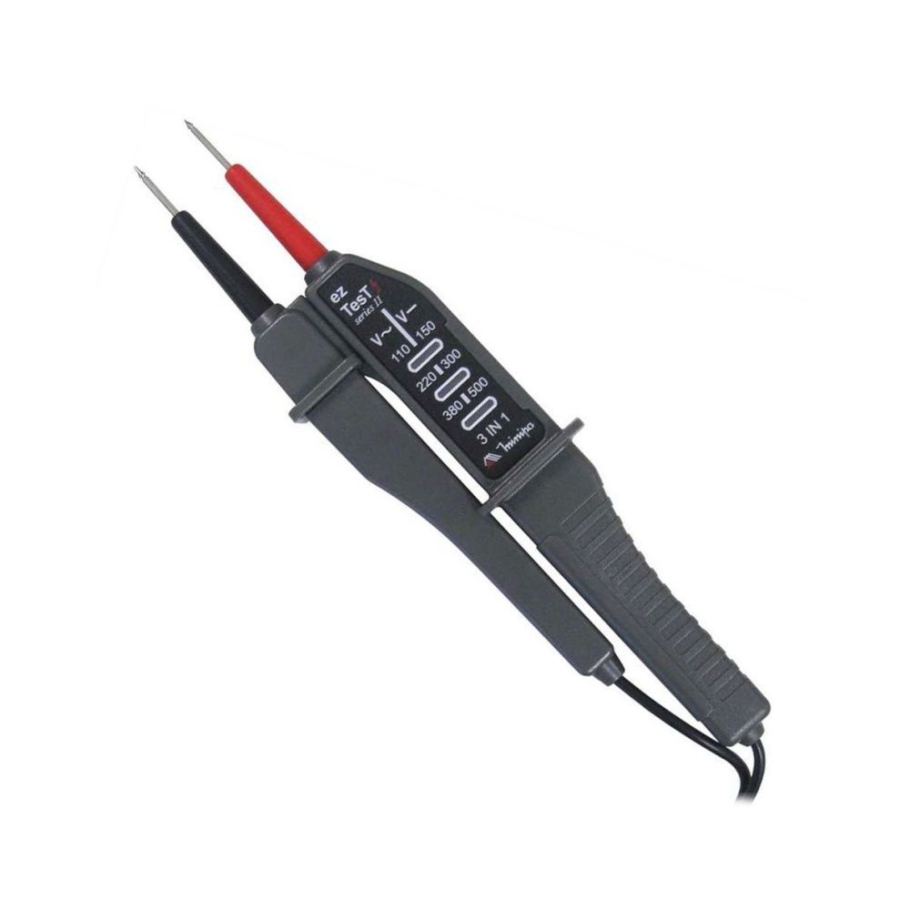 Testador de Tensão Ez Test II Leitura de Tensões Contínuas e Alternadas CAT III 600V 110V 220V 380V Bivolt Minipa