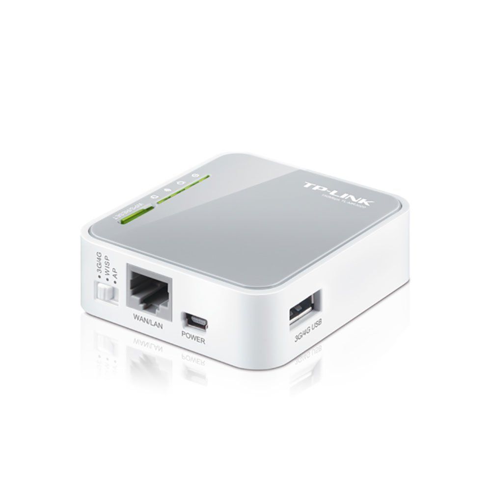 Roteador TL-MR3020 Nano Wireless 3G e 4G com Porta USB 3G Portátil Preto TP-Link 74MM