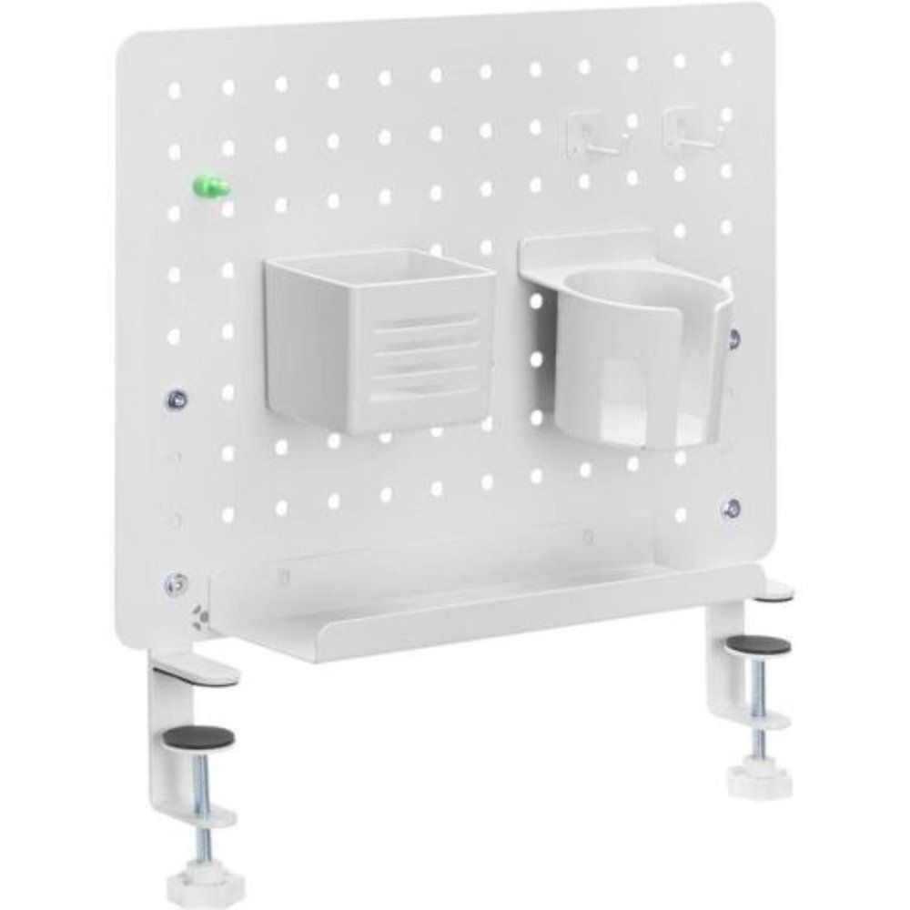 Painel Organizador Grid Space Office Versátil em Aço para Escritório Branco Fortrek 42CM 48CM