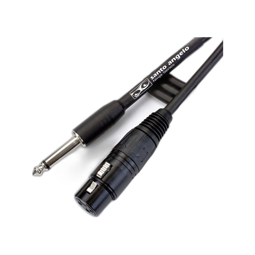 Cabo de Microfone Ninja HG Alta Impedância Conectores Blindados Preto Santo Angelo 762CM