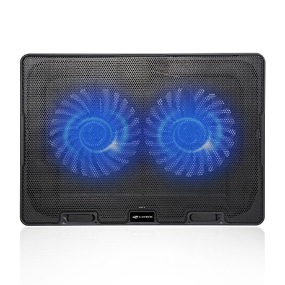 Base para Notebook NBC50BK Refrigerada com 2 Coolers Fan 120mm Regulagem Altura 5 Posições Preto C3tech 25CM