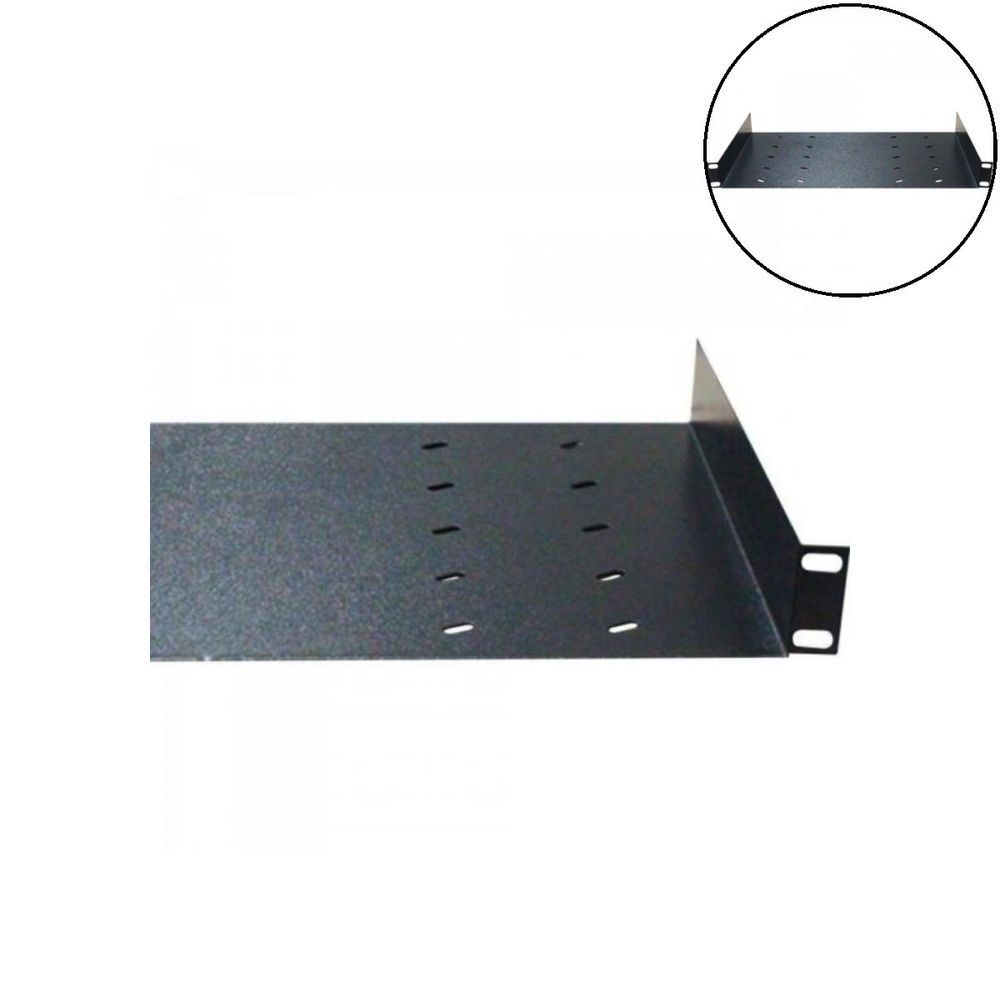 Bandeja Móvel Padrão 19" 1u 400mm Max Eletron Bandeja Ventilada Pintura Epoxi Preto Hayonik 19CM 400MM