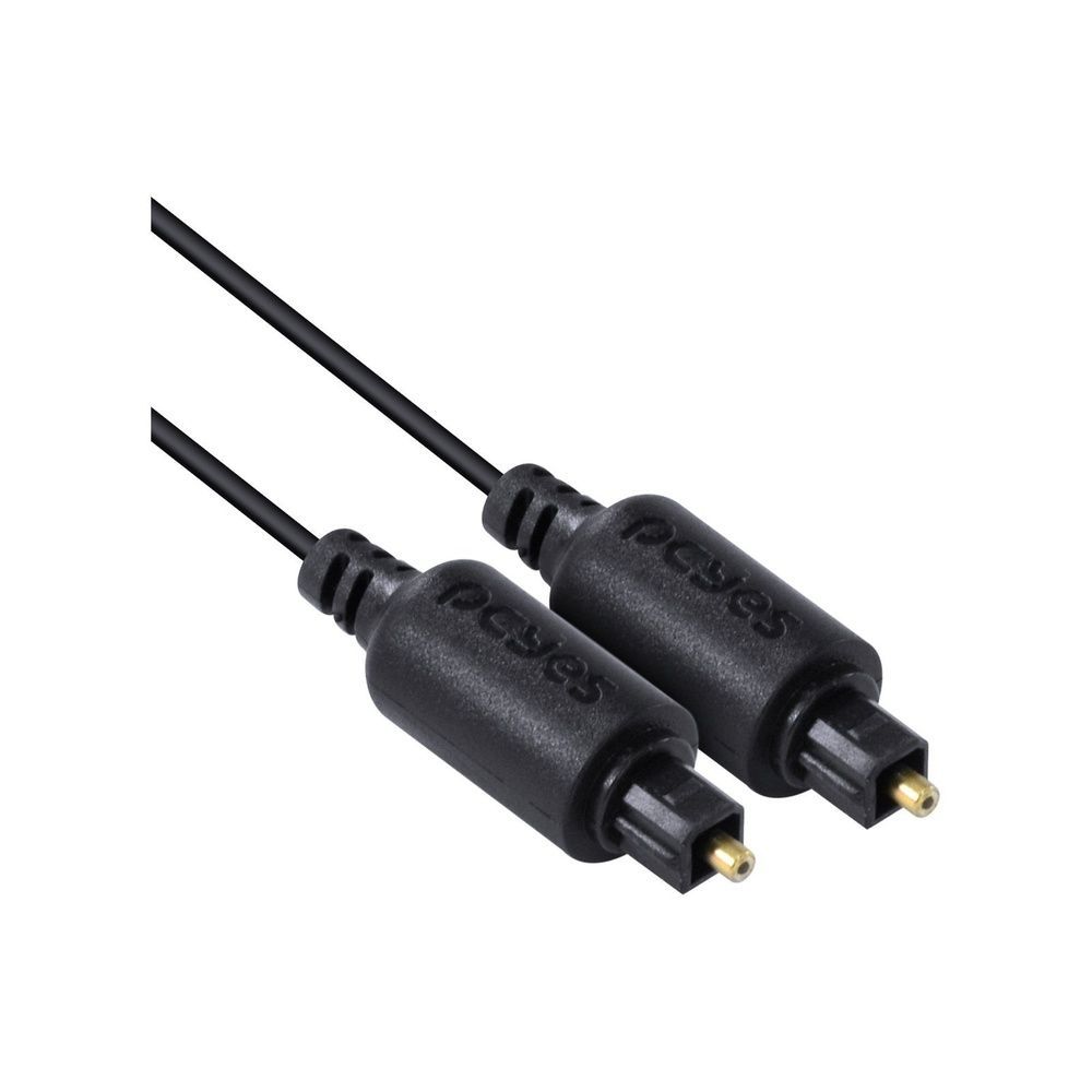 Cabo Óptico Pcyes Pod-1 Digital Toslink Macho Áudio 7.1 28 AWG Conexão Óptica Preto 1M