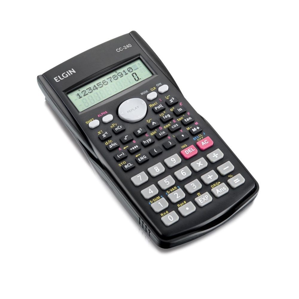 Calculadora Científica Elgin CC240 240 Funções com Display 10 Dígitos em Duas Linhas Preto