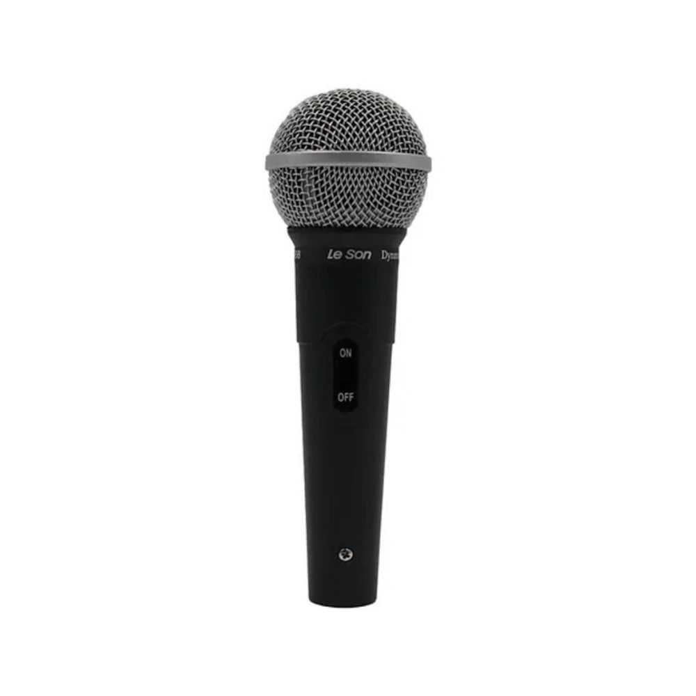 Microfone LS58 com Cápsula de Alta Sensibilidade e Cabo XLR 3 Metros Cinza Leson