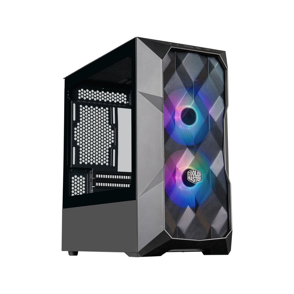 Gabinete TD300-KGNN-S00 Mini Tower Mini ITX Micro ATX Aço com Ventoinhas ARGB Preto Cooler Master 210CM