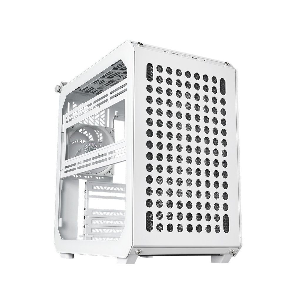 Gabinete Gamer Qube 500 Flatpack Minitorre ATX Aço Modular com Fan Branco Cooler Master 231CM