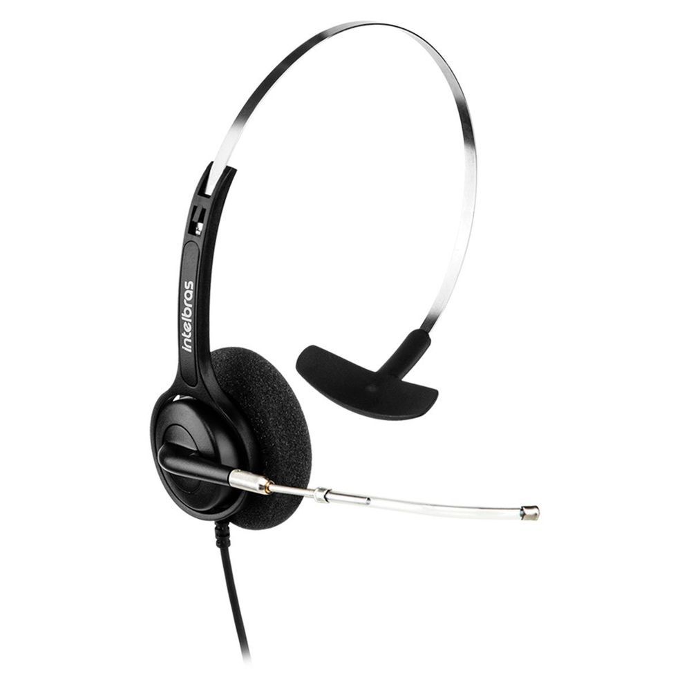 Headset Intelbras THS 40 USB com Microfone Removível e Controle de Volume Plug And Play 2,4M Preto