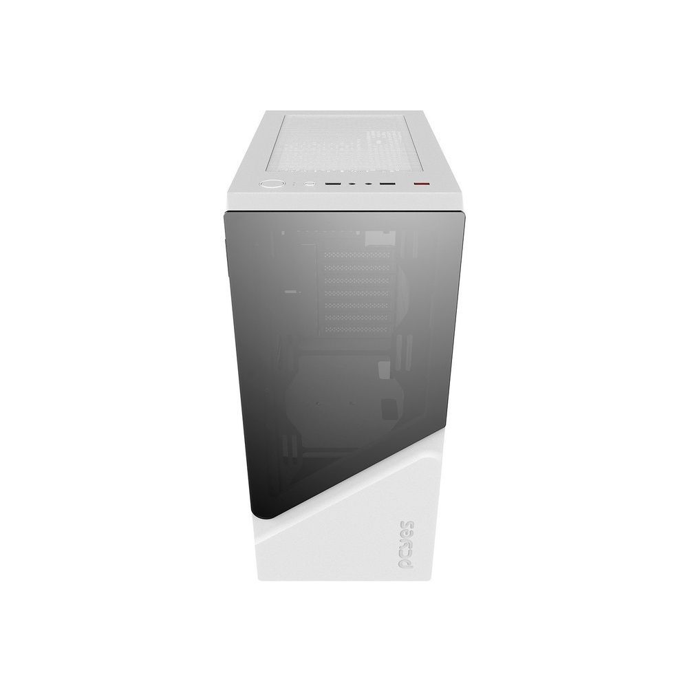 Gabinete Gamer Ghost White Mid Tower ATX Plástico ABS com 6 Fans e Painel Lateral em Vidro Branco Pcyes 20CM