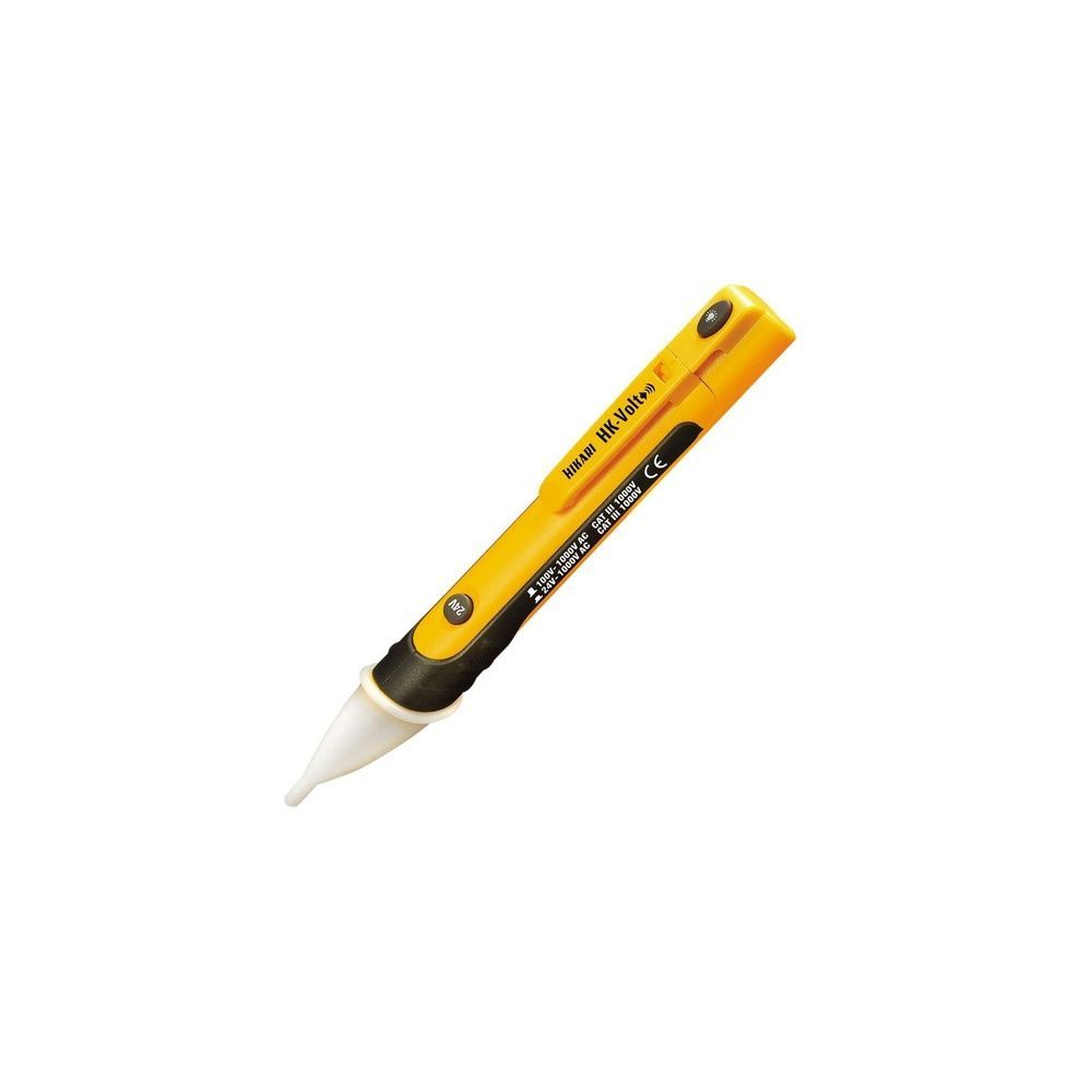 Detector de Tensão HK-Volt Cat III 1000V com Indicação Luminosa e Sonora Preto Hikari 21MM 24V a 1000V AC