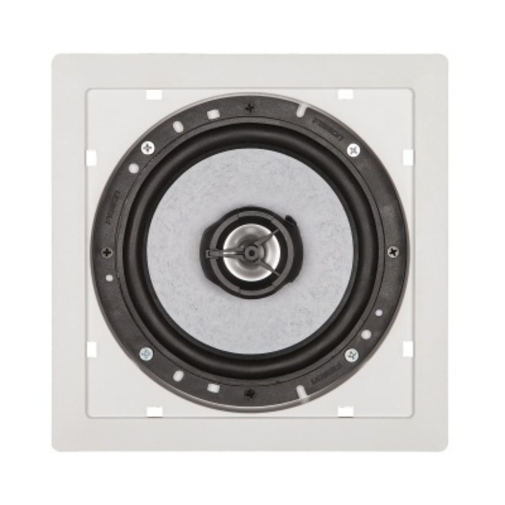 Arandela Fiamon 6 Coaxial 50W RMS 8R Plástico para Gesso Quadrada Full Range 1 Alto Falante Branco
