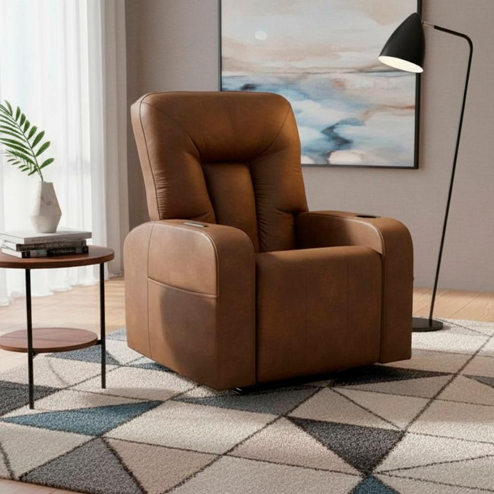 Poltrona do Papai Reclinável Maserati com Revestimento em Couro Sintético Confortável Rustic Matrix 84CM