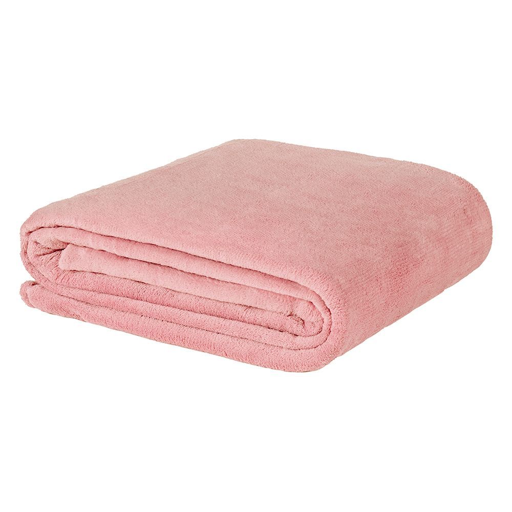 Manta Everest Casal 220x180CM 100% Poliéster Microfibra Toque Macio Rosa Casa Modelo Enxovais
