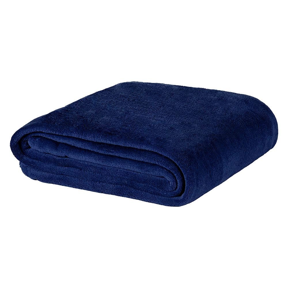 Manta Everest Casal 220x180CM 100% Poliéster Microfibra Toque Macio Marinho Casa Modelo Enxovais