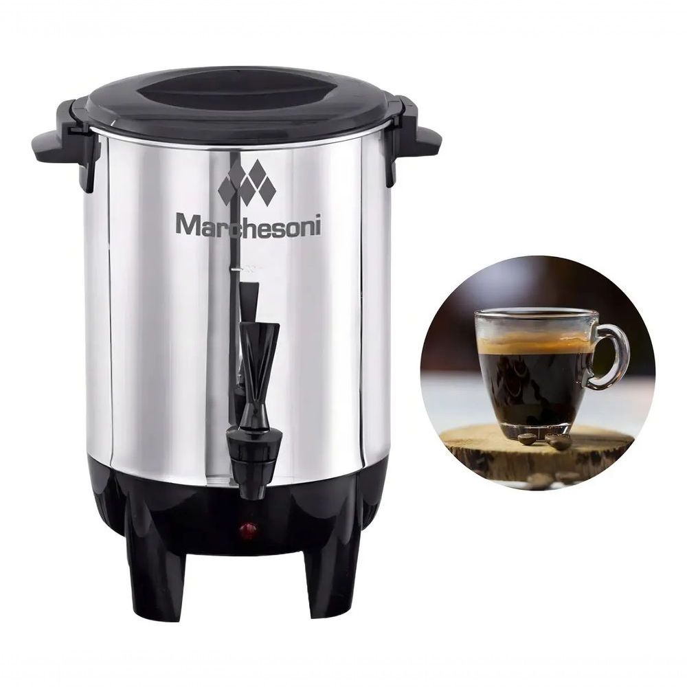 Cafeteira Automática para Café Tradicional em Aço Inoxidável com Design Moderno para Cozinha Inox Marchesoni