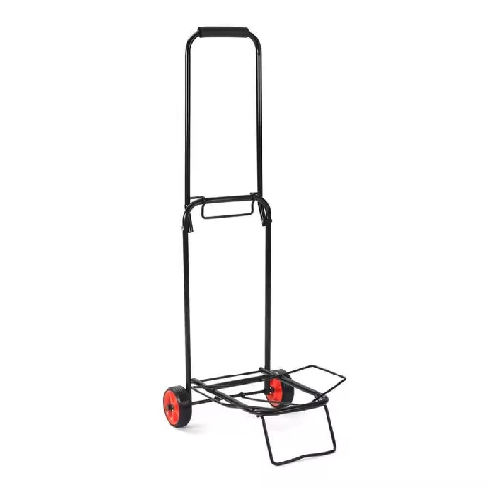 Carrinho de Mão Dobrável Multiuso Até 60kg com Alça Regulável e Rodas Antifuro Preto Yeet 30CM