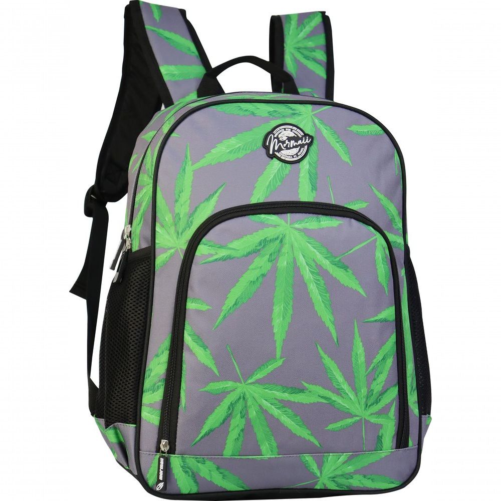 Mochila Mormaii Detalhe Verde Poliester 20L Preto Compartimento para Notebook Unissex