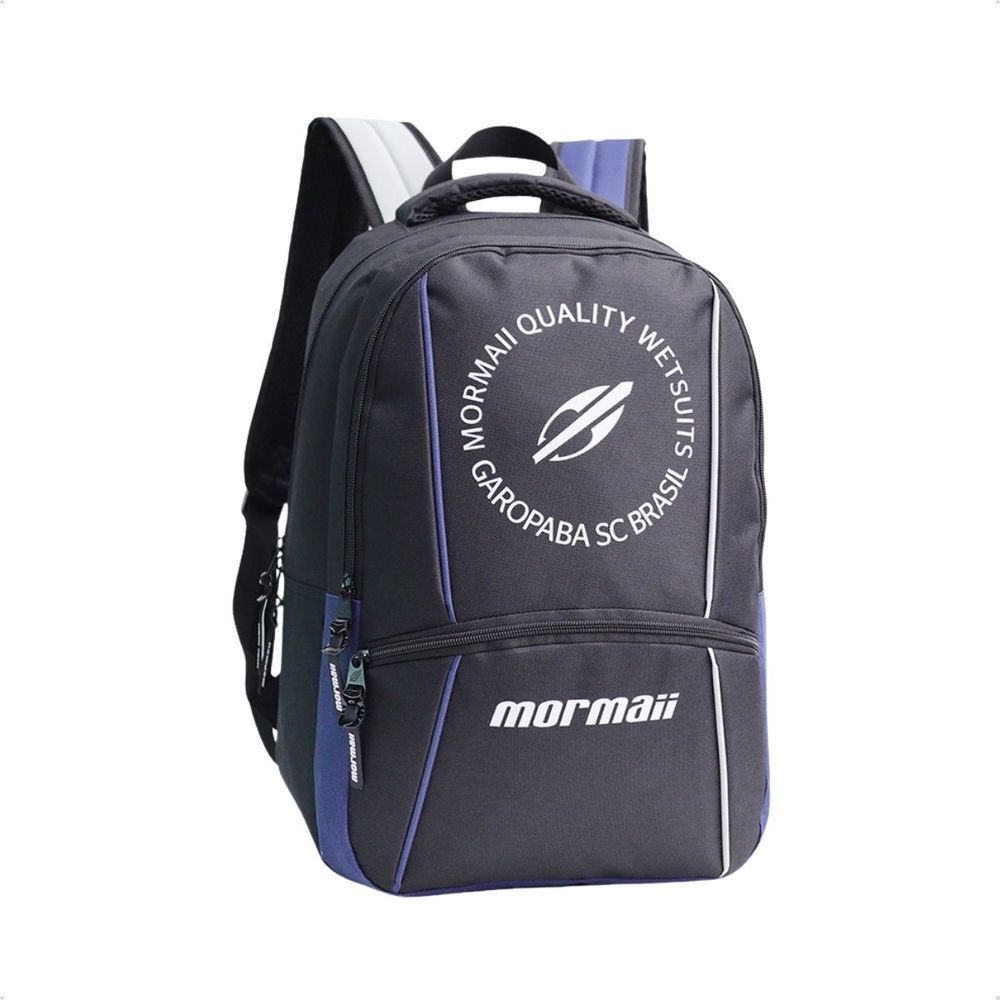 Mochila Mormaii Casual com Compartimento para Notebook 25L Preto e Azul Unissex