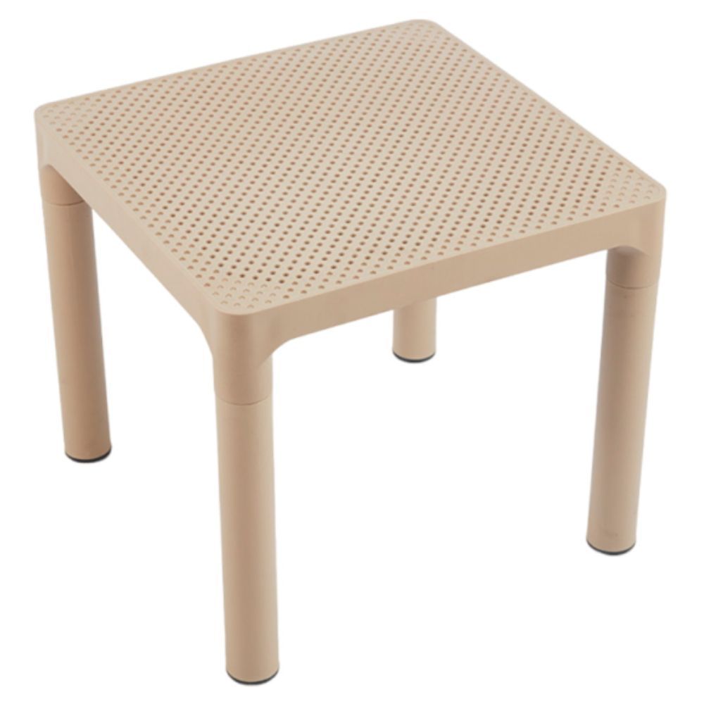 Mesa de Apoio Drops Quadrada Tampo em Plástico Estrutura em Polipropileno Resistente a Raio UV e Umidade Fendi Rivatti