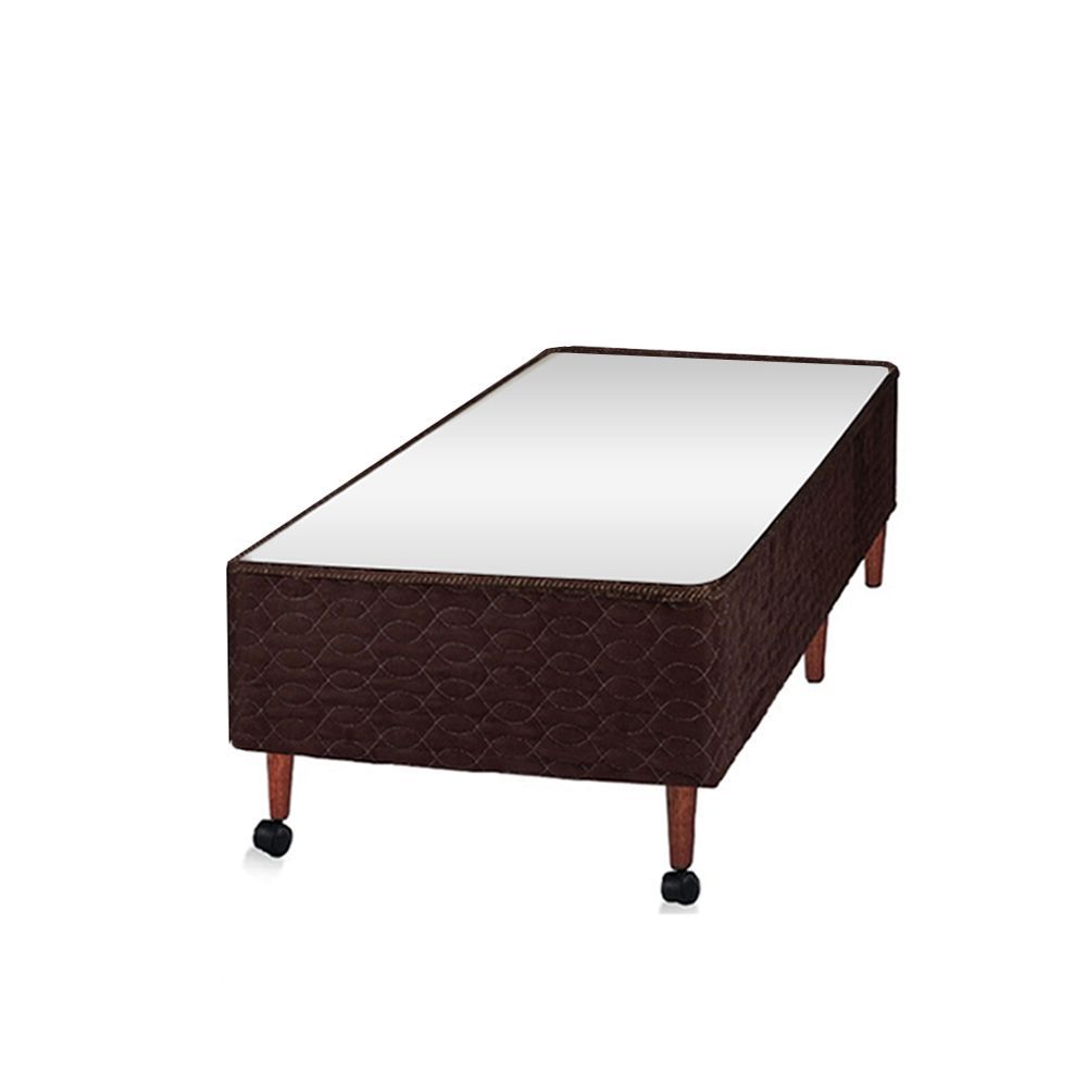 Cama Box Solteiro Revolution Pocket Suede Amadeirado Colchões Castor 88CM