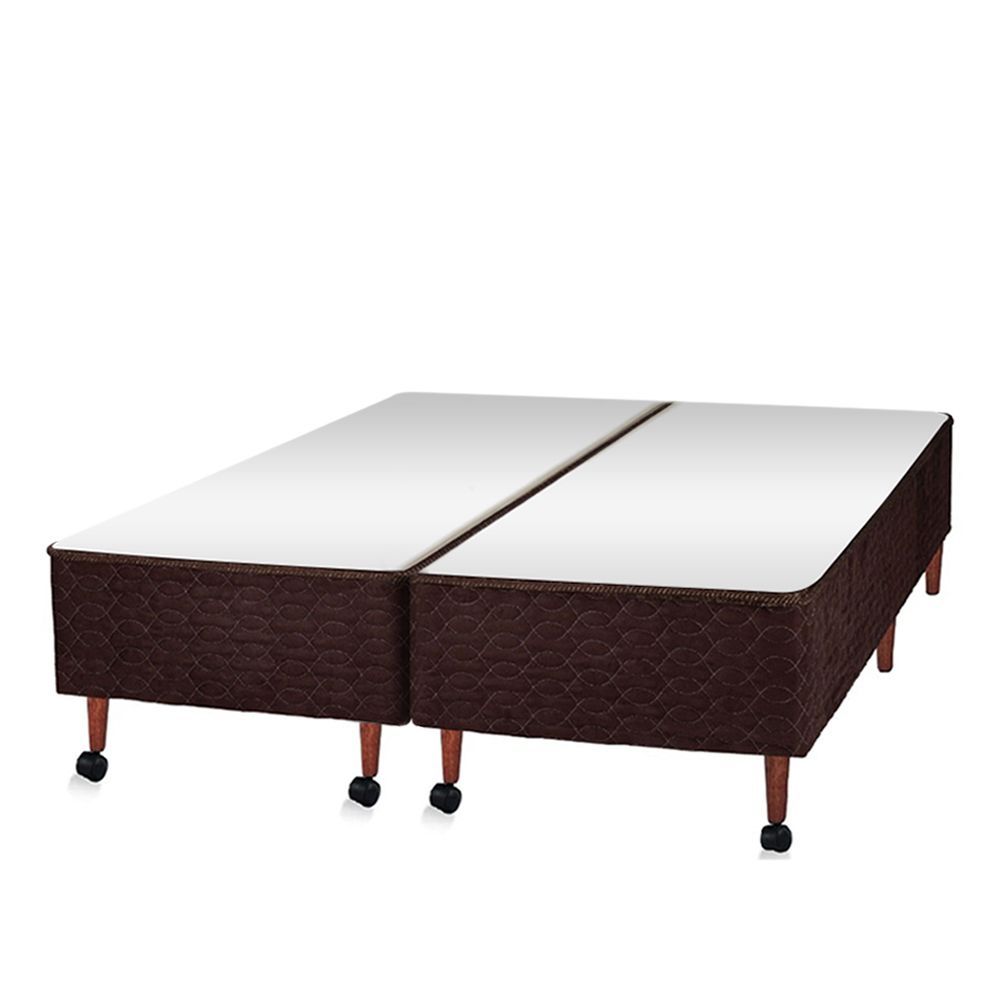 Cama Box Queen Castor Revolution Pocket Molas Ensacadas Tecido Matelassado Suede Box Colchões 158CM
