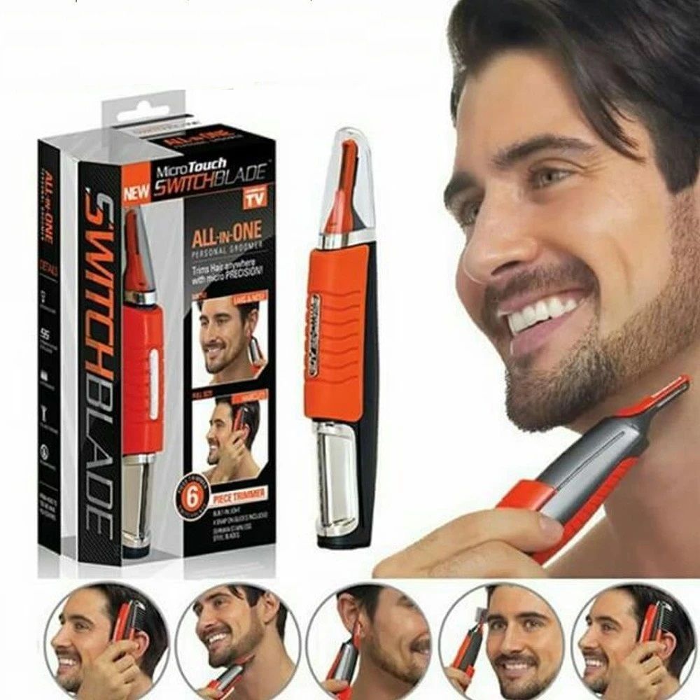 Aparador de Pelos Multifuncional Yeet Precision Trimmer para Barba Bigode Nariz Orelha e Sobrancelhas Lâmina Aço
