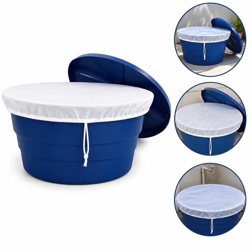 Tela Protetora para Caixa D'água 233-MX Proteção Contra Mosquitos e Insetos com Cordão de Fechamento Branco Yeet 500L