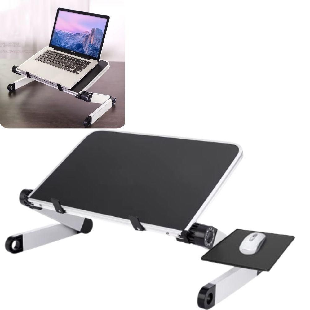 Suporte Articulado para Notebook Yeet Ajuste 360 graus  em Liga de Alumínio Preto 30.5CM