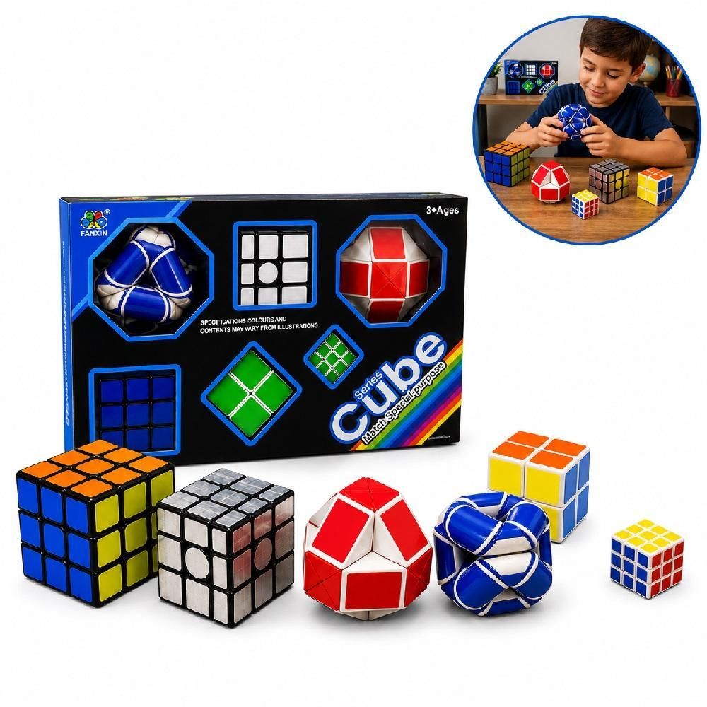 Kit Cubos Mágicos Premium Pro Series para Desenvolver Raciocínio Lógico Movimentos Suaves e Precisos Preto Yeet