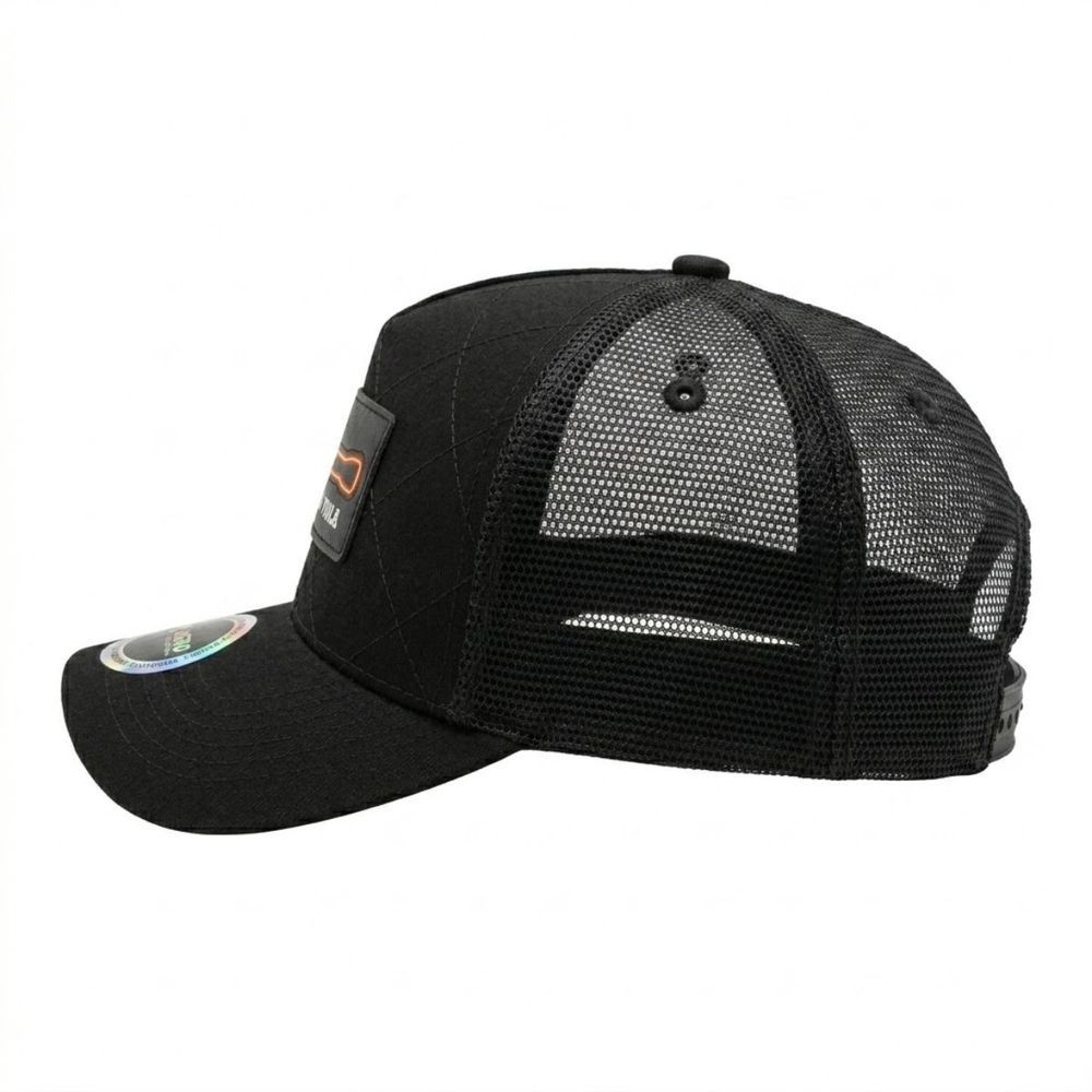 Boné Country Trucker Chora Viola Agro Farm Fazenda Aba Curva Preto com Tela Respirável Snapback