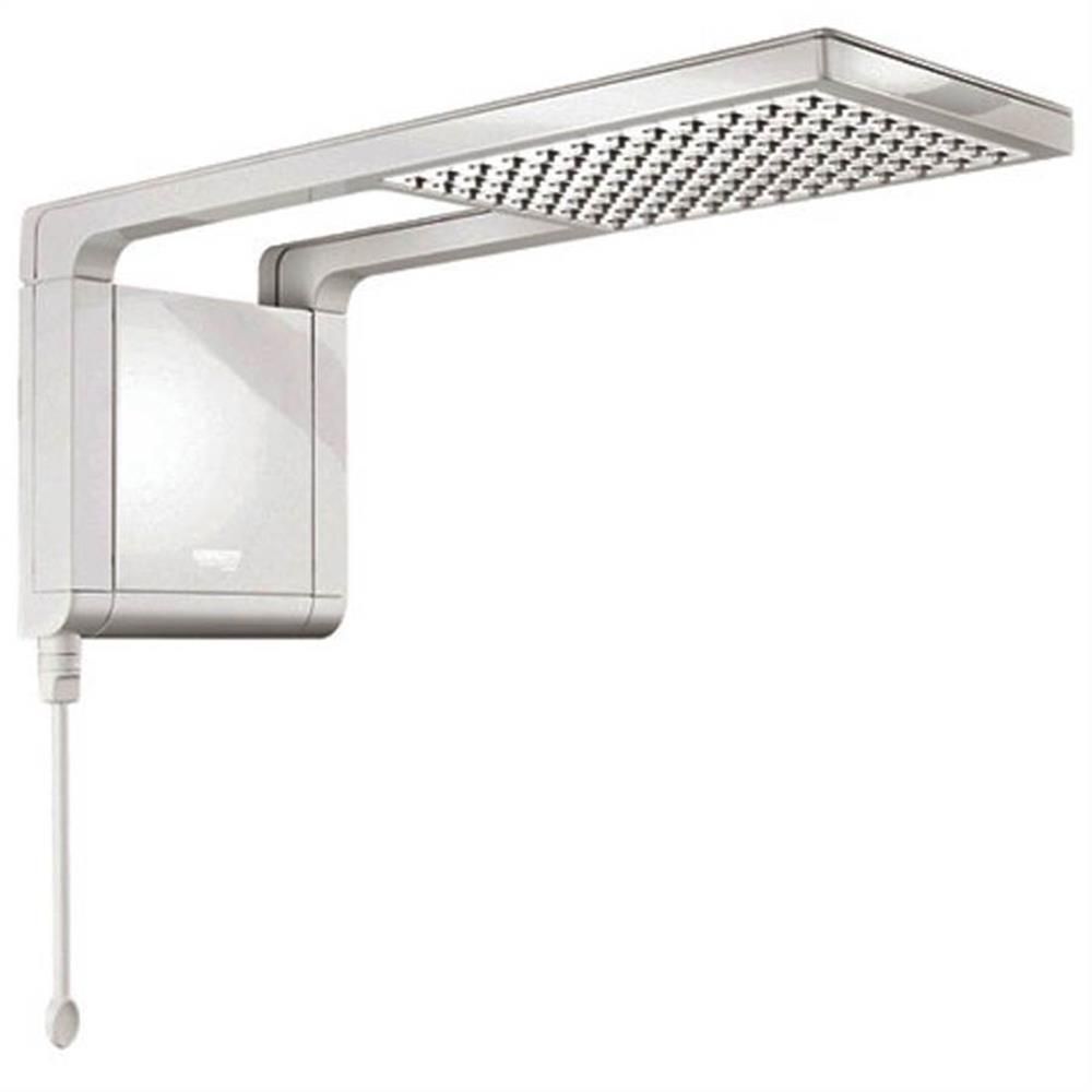 Chuveiro Acqua Storm Eletrônico 5500W Instalação de Parede com Comando por Haste Branco Lorenzetti 110V