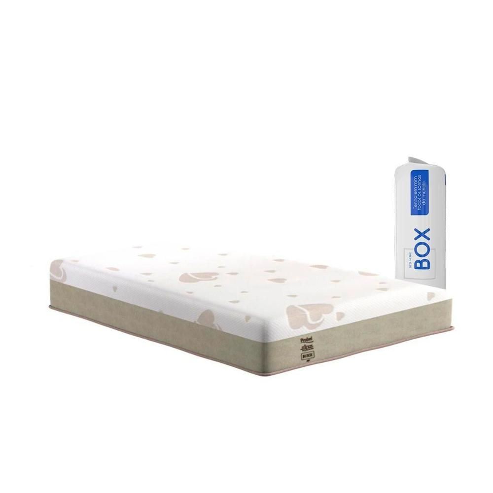 Colchão Queen Espuma Visco Gel D33 Euro Pillow 158x198x25CM Bege Probel