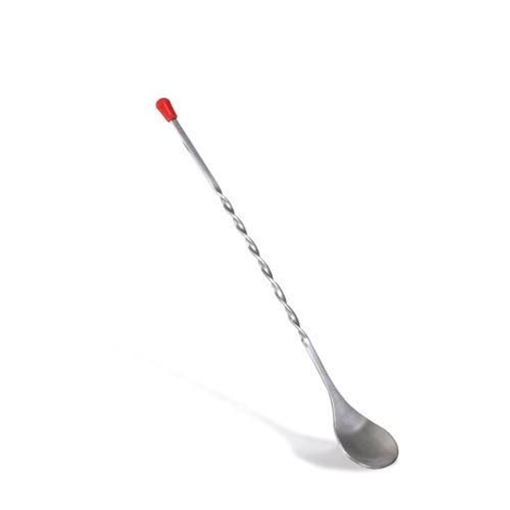 Colher Bailarina para Coquetel Cabo Longo e Espiralado Aço Inox Bar e Cozinha Gourmet Inox James. F 30CM