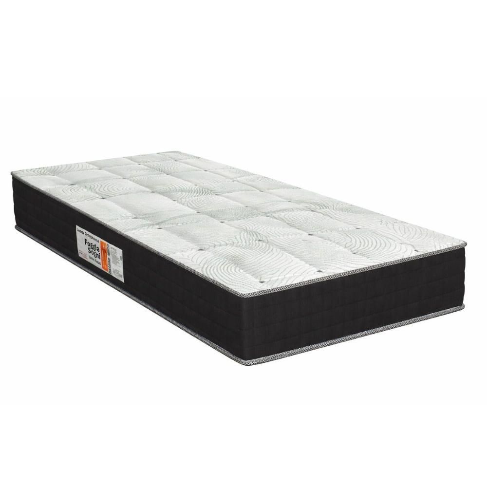 Colchão Solteiro Ortopédico Espuma D28 Foggia Sogni 78x188x26CM Preto Orthoflex