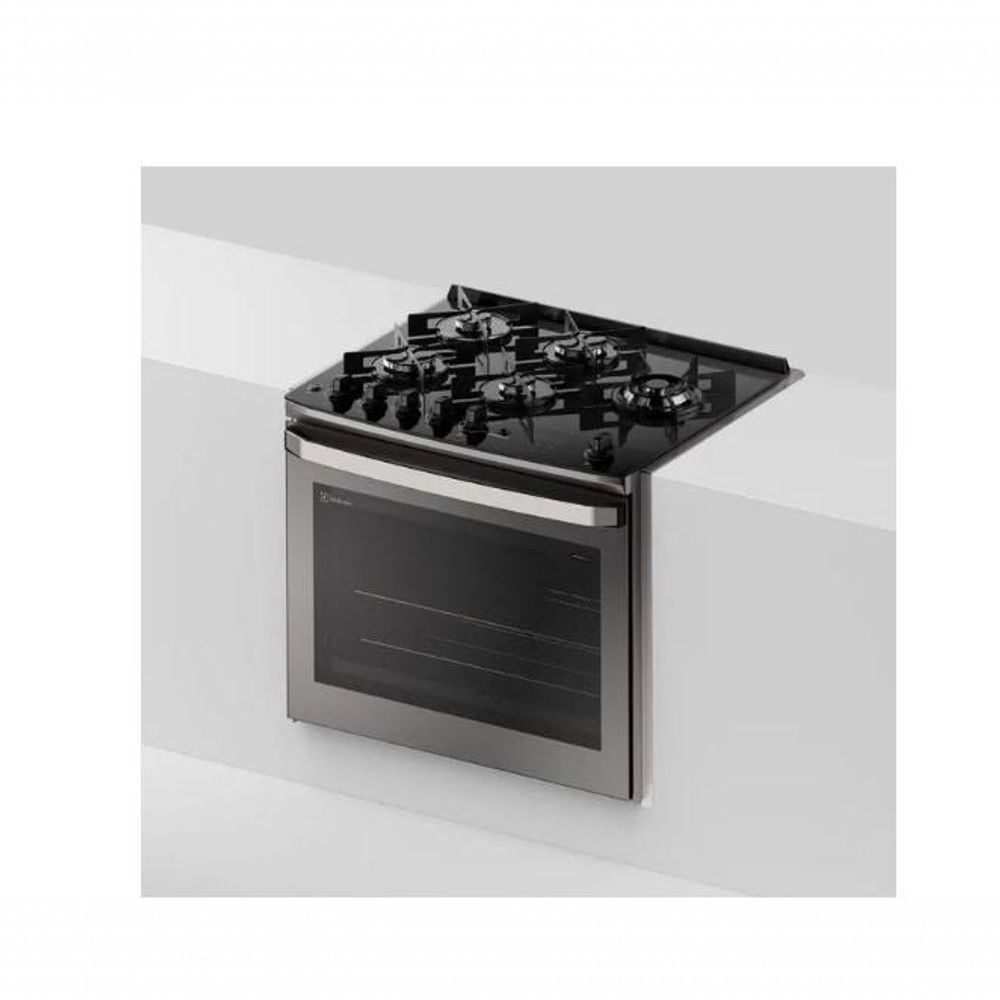 Fogão de Embutir 5 Bocas Gás Electrolux Experience Mesa Vidro Temperado Acendimento Automático Cinza 220V