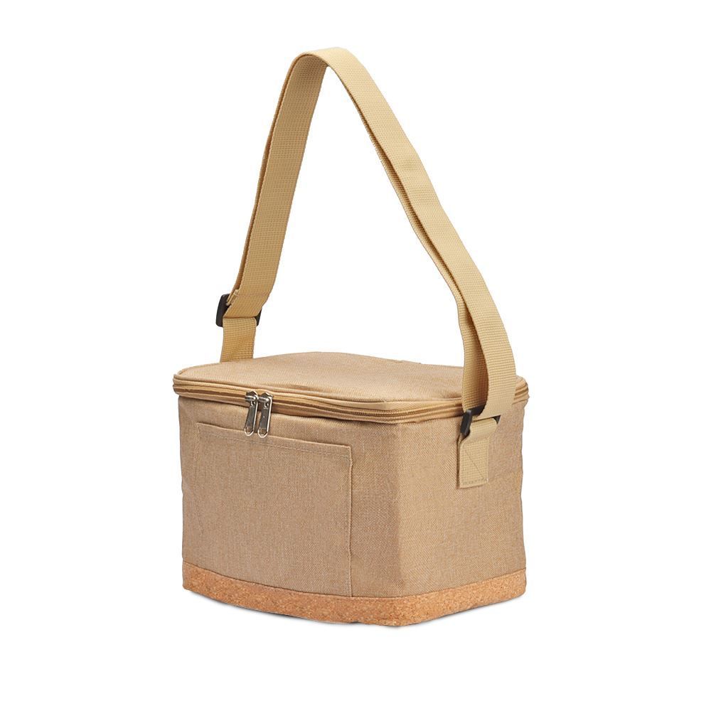 Bolsa Térmica Practical Life 6,4L Poliéster com Detalhes em Juta Parte Interna Soldada para Transporte de Alimentos