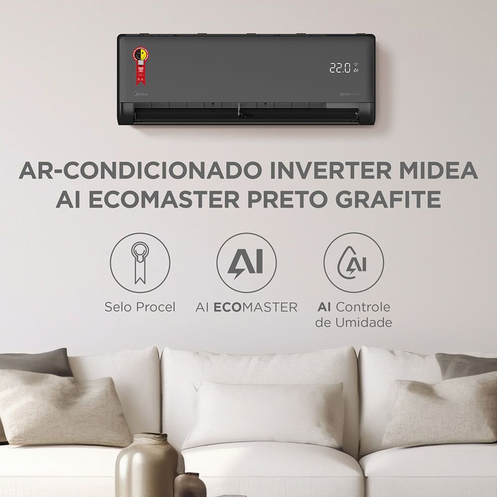 Ar Condicionado Split Inverter Midea AI Ecomaster 18000 BTUS Quente e Frio 220V 42EMVQA18M5