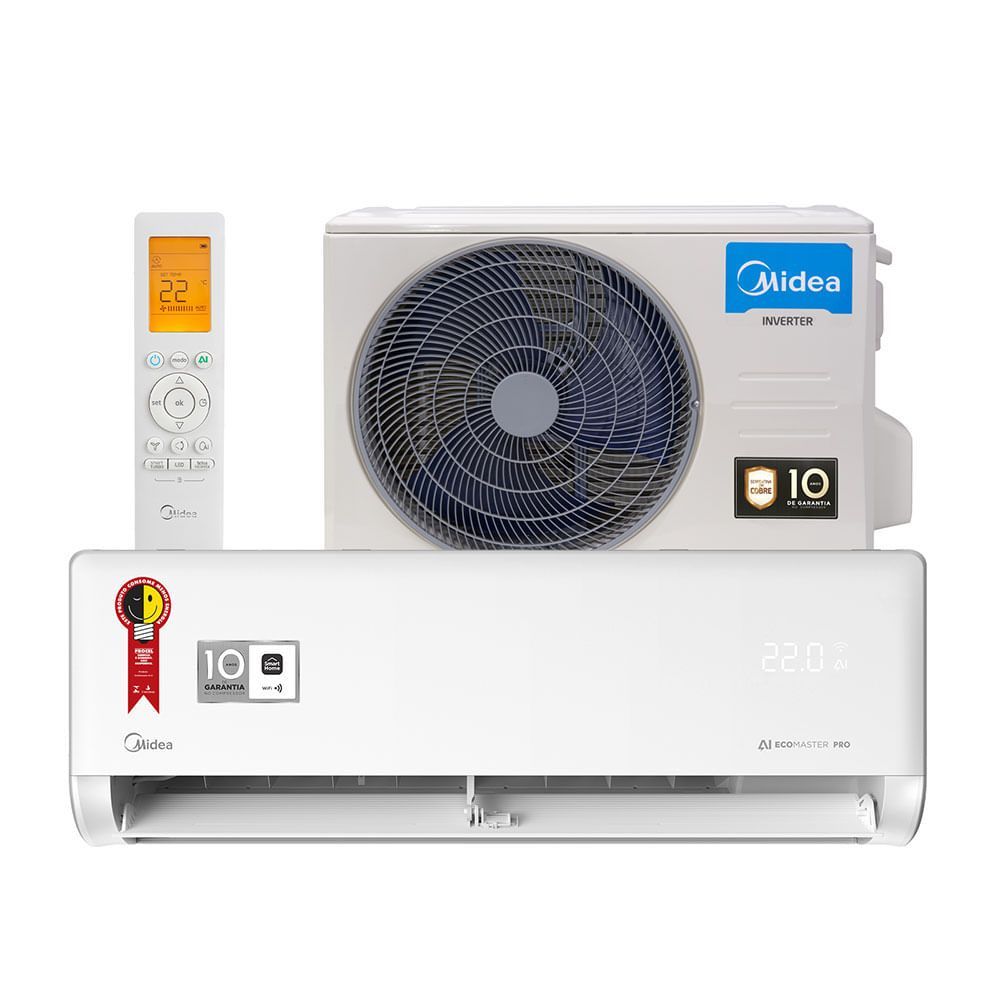 Ar Condicionado Split Midea AI Ecomaster Pro Inverter 9000 BTUS Frio 220V 42EZVCB09M5X38EZVCB09M5