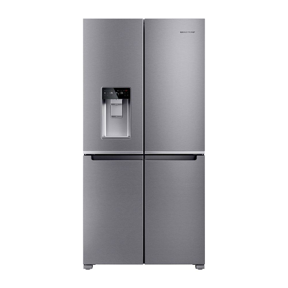 Geladeira Brastemp Multidoor Frost Free Inverter 591L Convertible Space com Dispenser de Água e Gelo BRO90MK Inox 110V