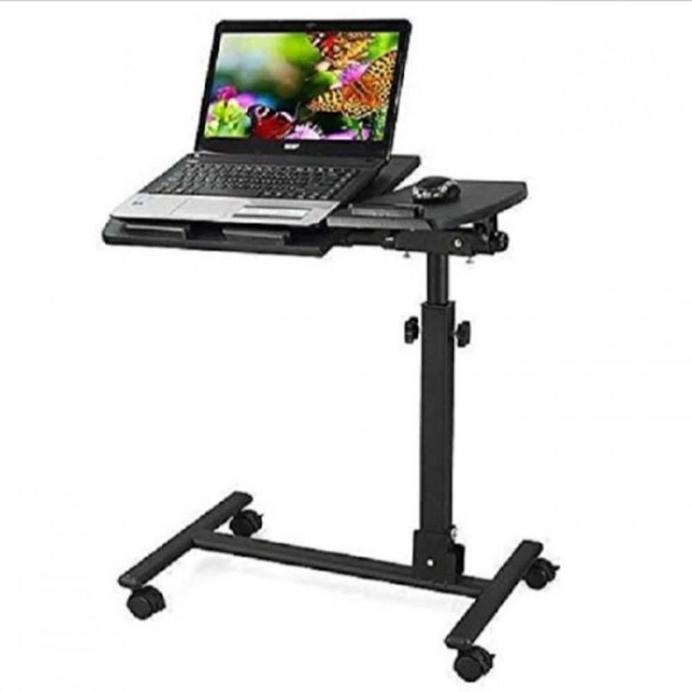 Mesa para Notebook Mesa Regulagem de Altura Inclinação e Giro 360 graus  para Cama e Sofá Preto Yeet 54.5CM